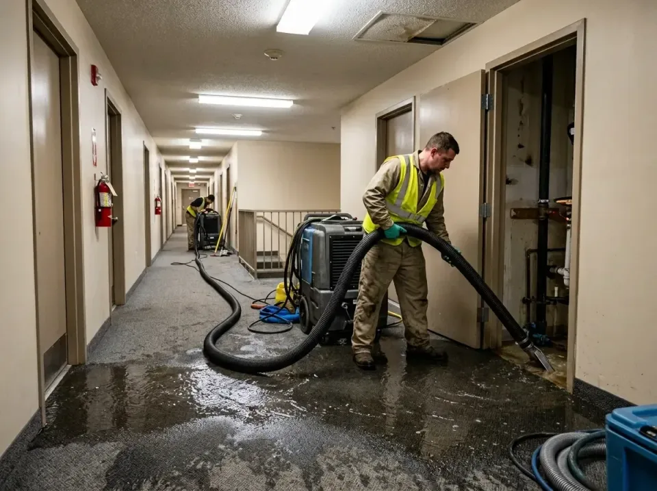 multi-unit-apartment-hallway-f-005 — frequently asked questions, Emergency Burst Pipe Water Extraction & Removal in Spearfis…